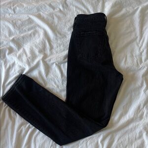 Abercrombie & Fitch Black High-Rise Straight Jeans